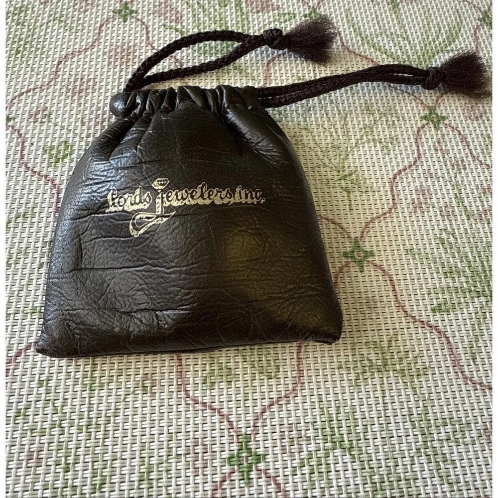 Vintage Lords Jewelers Inc Jewelry Pouch Black Drawstring‎ Storage Bag 3x3